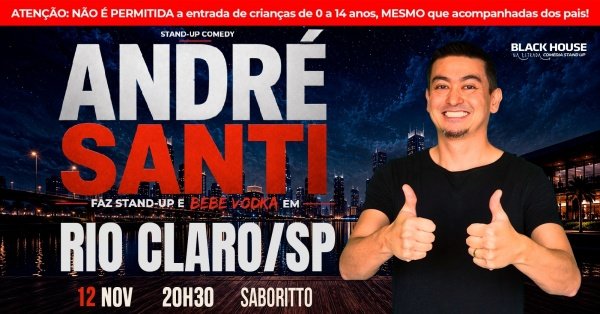 Imagem do evento ANDRÉ SANTI em RIO CLARO - Stand up Comedy