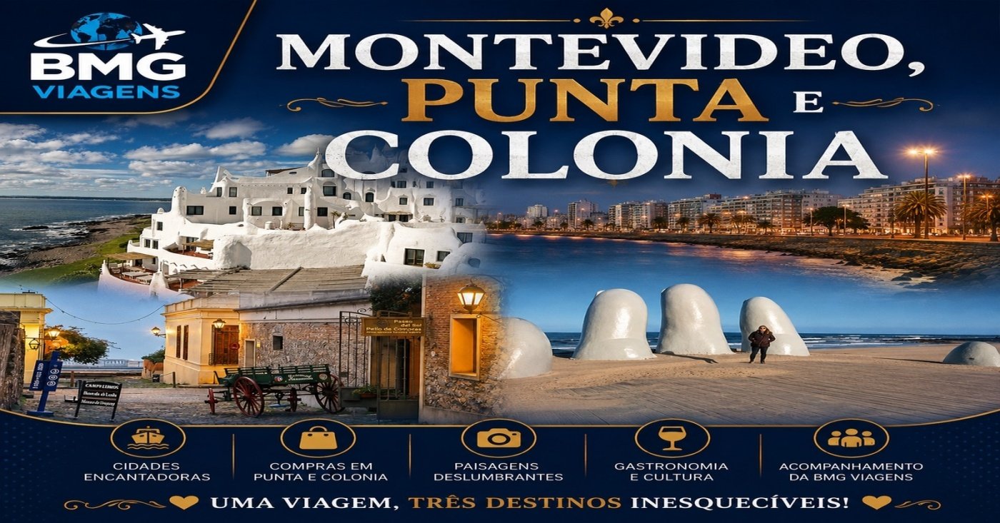 Imagem publicada pela fonte para Viagem a Montevideo, Punta e Colônia