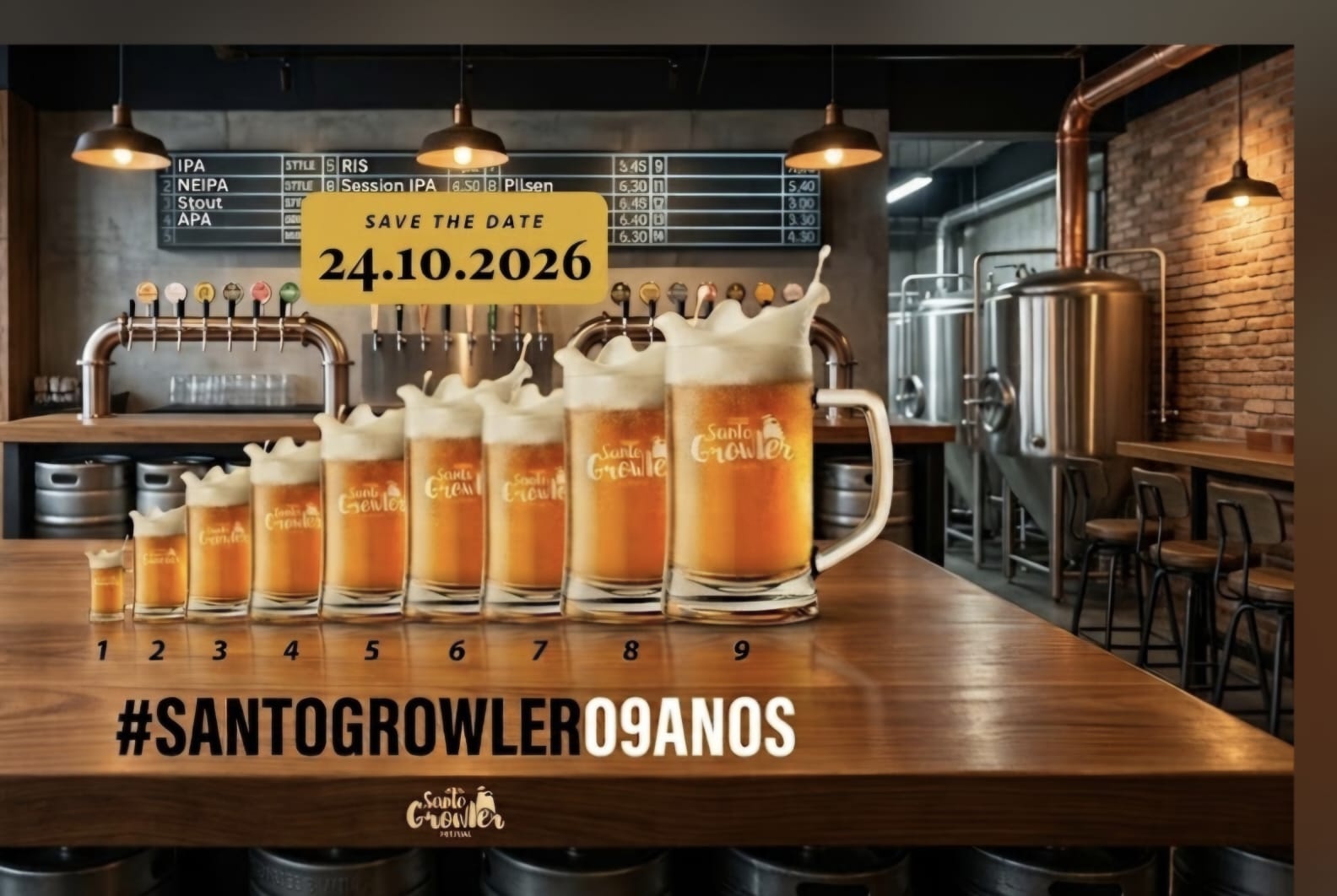 Santo Growler - Aniversário de 9 anos