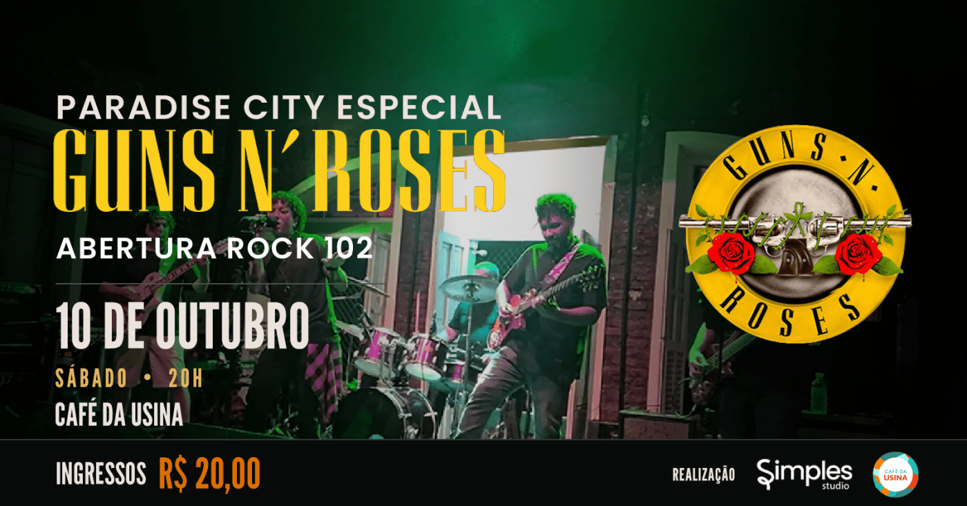 Imagem da fonte — Paradise City Especial Guns N'Roses