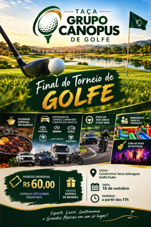 Imagem publicada pela fonte para Taça Grupo Canopus de Golfe
