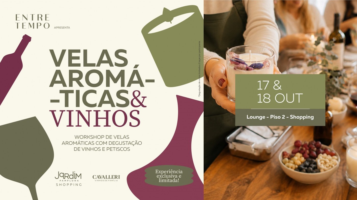 Imagem publicada pela fonte para Velas Aromática e Vinhos