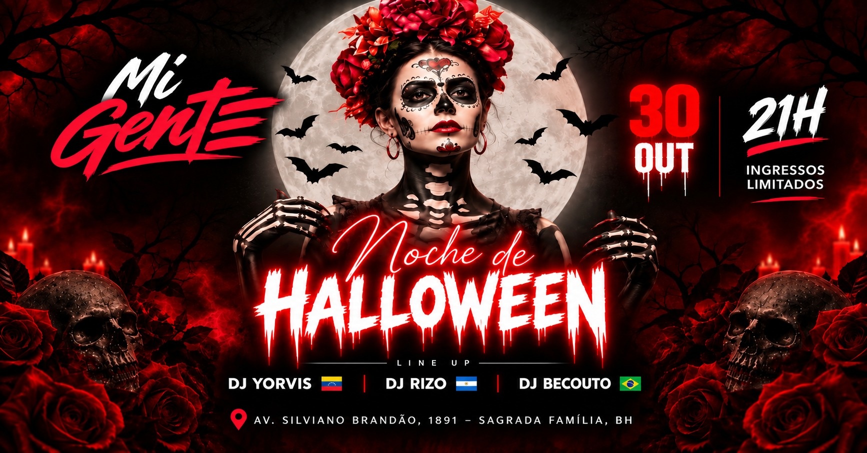 Imagem da fonte — MI GENTE: NOCHE DE HALOWEEN | 30/10 SEXTA - 21H NO THE MEXICAN