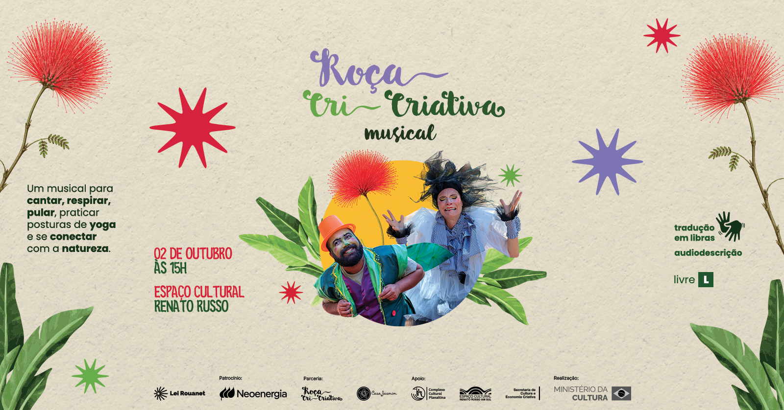 Imagem da fonte — Roça Cri-criativa - Musical | Complexo Cultural de Planaltina