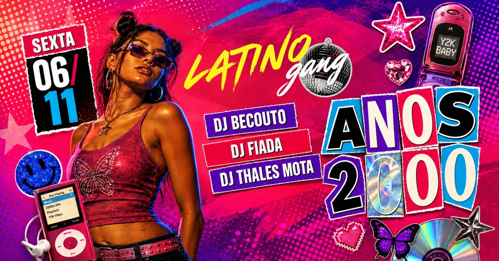 Imagem da fonte — LATINO GANG: FESTA ANOS 2000 | 06/11 SEXTA - 21H NO THE MEXICAN