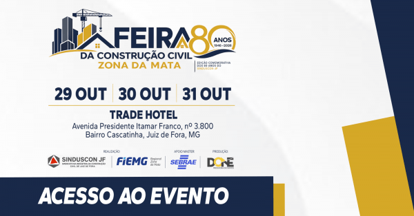 Imagem do evento Feira da Construção Civil da Zona da Mata | Acesso geral ao evento