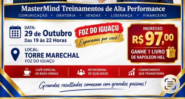 Imagem do evento SEMINÁRIO OFICIAL DA FUNDAÇÃO NAPOLEON HILL