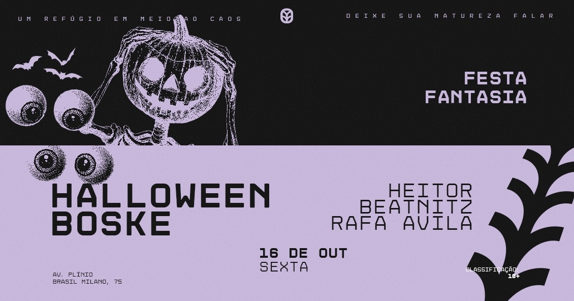 Imagem da fonte — BOSKE || HALLOWEEN // FESTA FANTASIA // 16/10 // SEXTA-FEIRA
