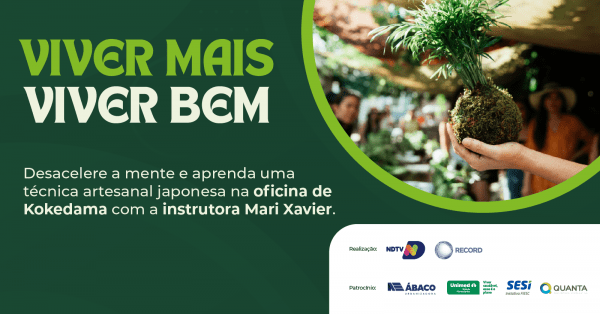 Imagem do evento Viver Mais Viver Bem - Oficina de Kokedama Deltaville