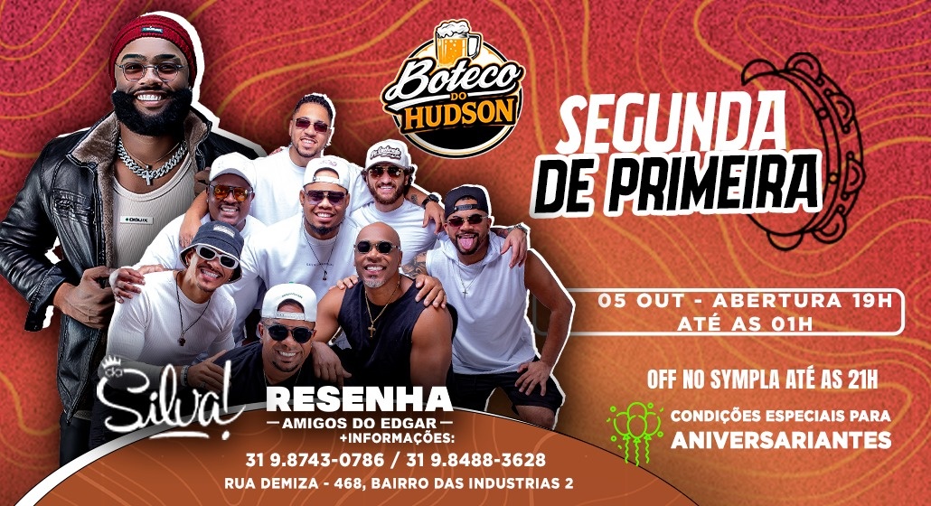 Source image — SEGUNDA DE PRIMEIRA NO BOTECO DO HUDSON SILVA + RESENHA DOS AMIGOS DO EDGAR