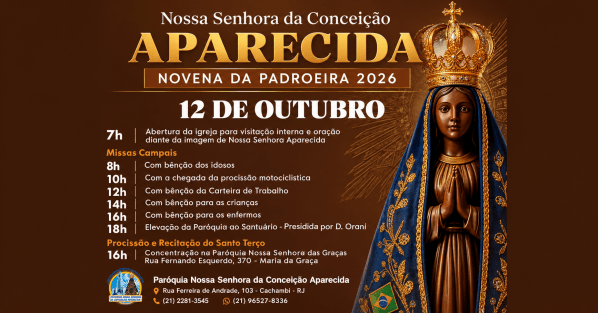Imagem do evento Missa em Honra a Nossa Senhora da Conceição Aparecida - Rainha e Padroeira do Brasil