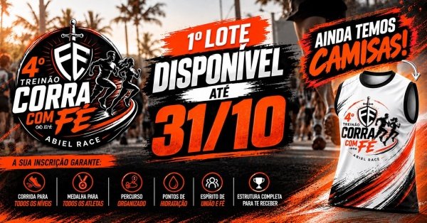 Imagem do evento 4º Treinão CORRA COM FÉ - Abiel Race
