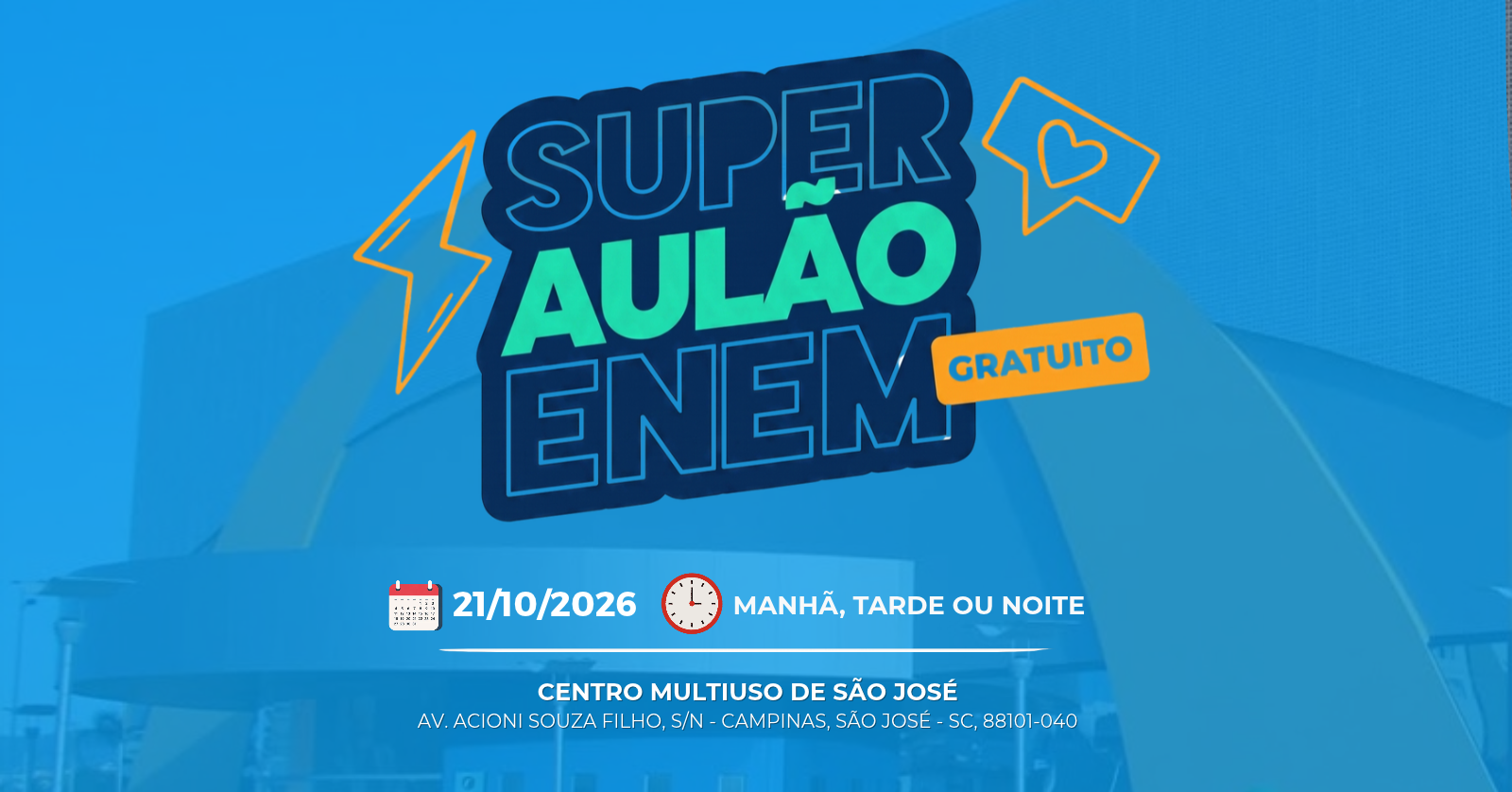 Imagen de la fuente — AULÃO ENEM 2026 - CENTRO MULTIUSO (SÃO JOSÉ)