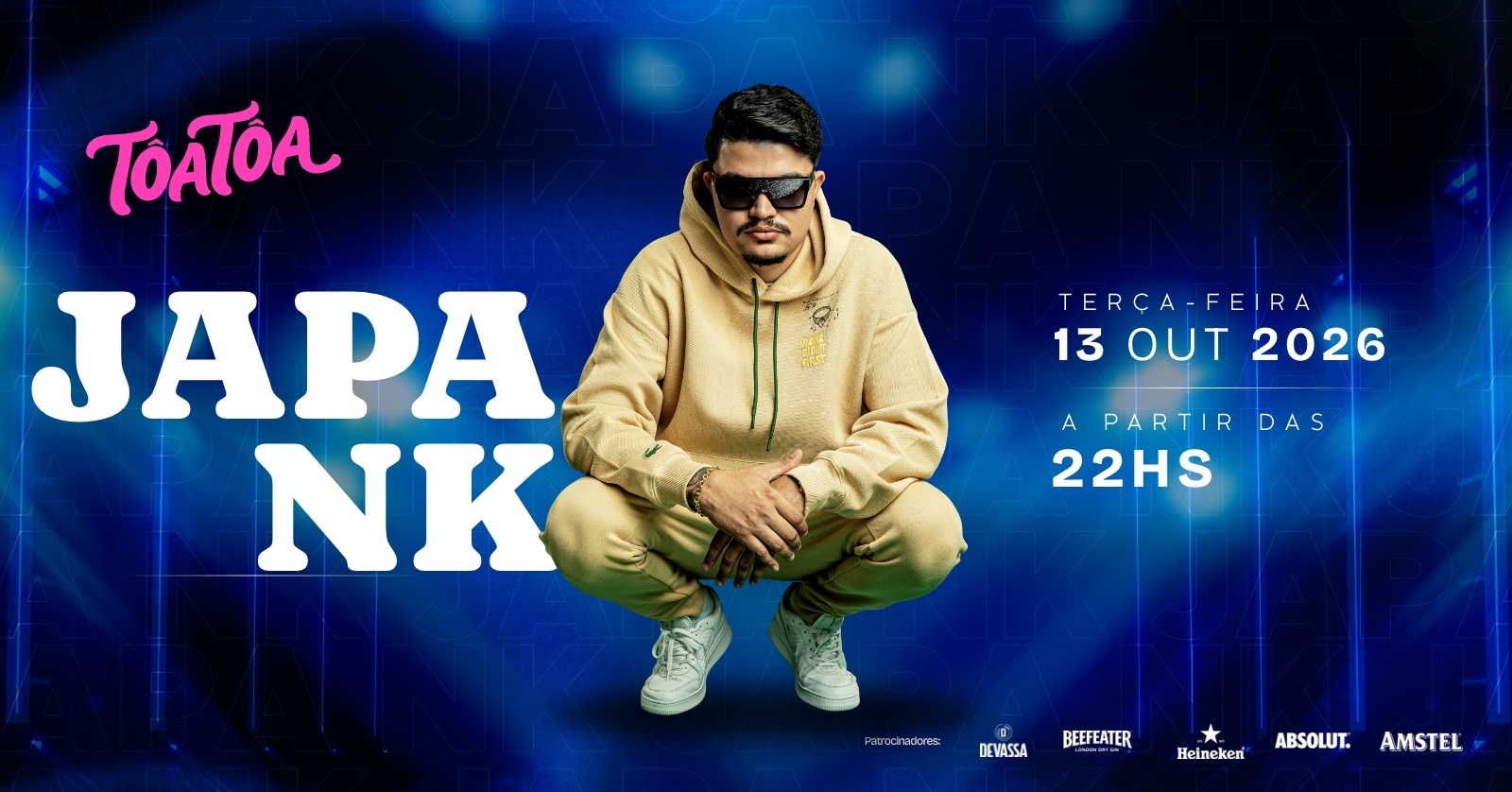 LUAU TÔA TÔA - JAPA NK - 13/10/2026 - TERÇA -FEIRA