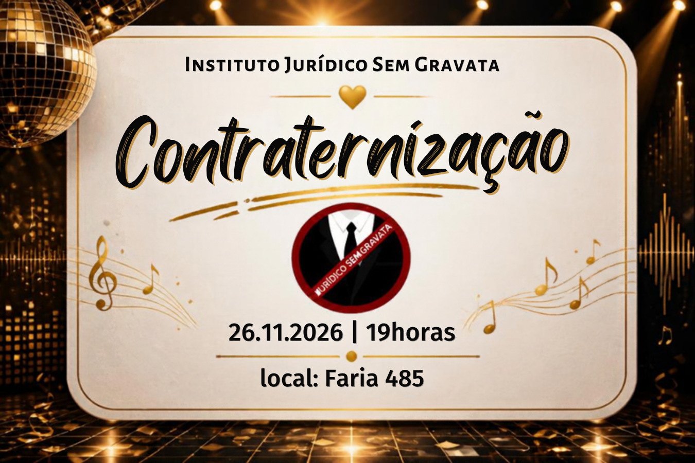 Source image — Confraternização Instituto Jurídico Sem Gravata 2026