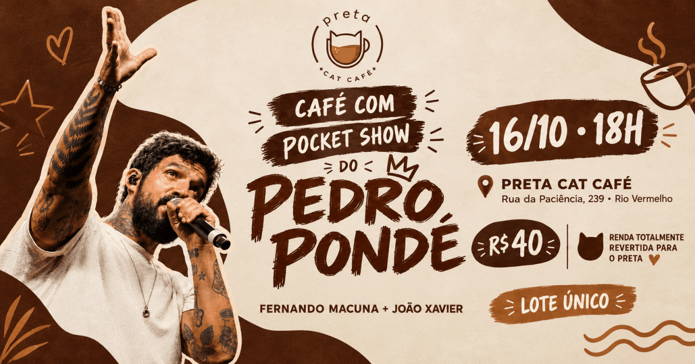 Imagem publicada pela fonte para Preta Cat Café Convida