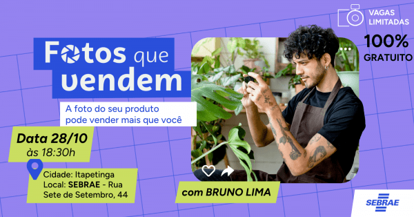 Imagem do evento Oficina: Fotos que vendem
