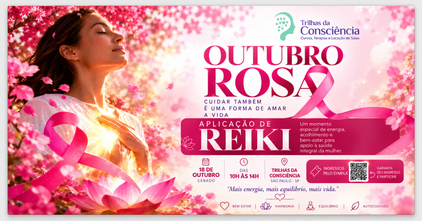 Imagem publicada pela fonte para Outubro Rosa - Receba Reiki