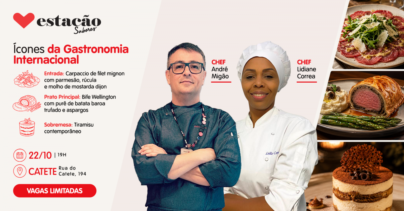 Imagem publicada pela fonte para Ícones da Gastronomia Internacional.