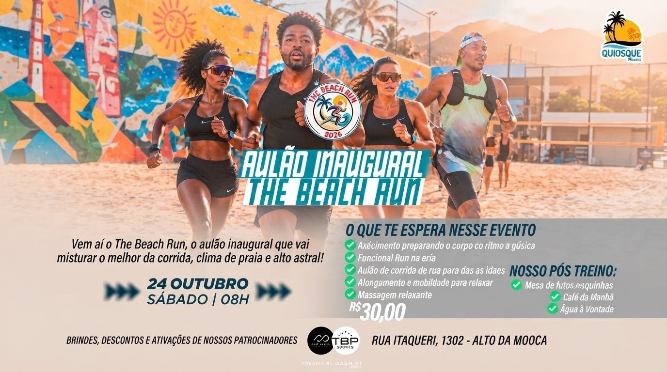 AULÃO INAUGURAL- THE BEACH RUN