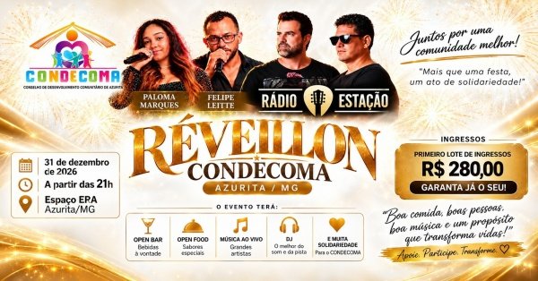 Imagem do evento Reveillon Condecoma Azurita 2026/2027