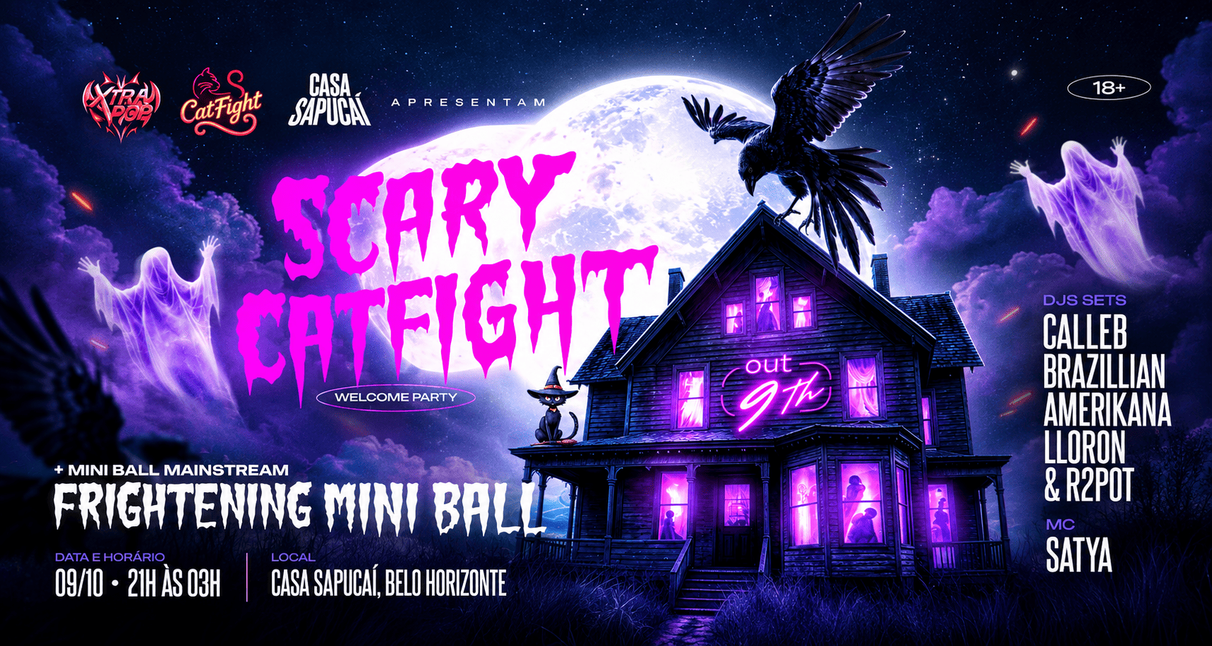 Source image — XTRAPOP convida CATFIGHT Edição Halloween