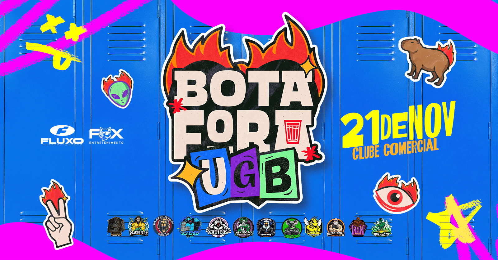 BOTA FORA UGB 2026 | SÁBADO (21/11) | CLUBE COMERCIAL - Volta Redonda, RJ