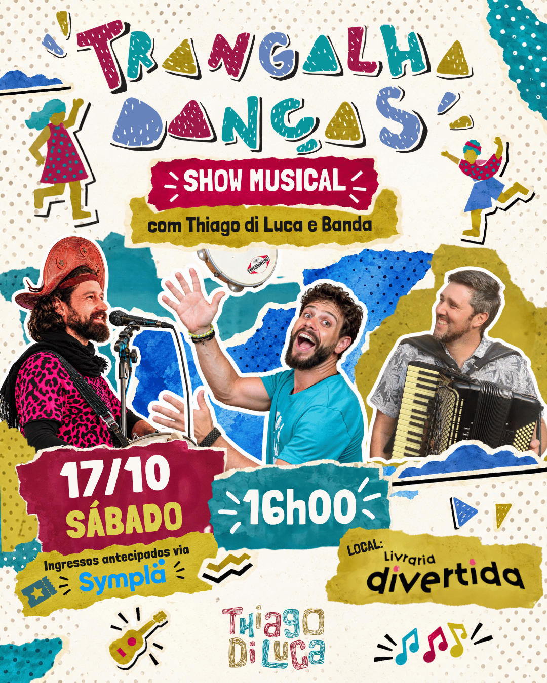 Imagen de la fuente — Show infantil Trangalhadanças: músicas e brincadeiras para crianças com Thiago Di Luca