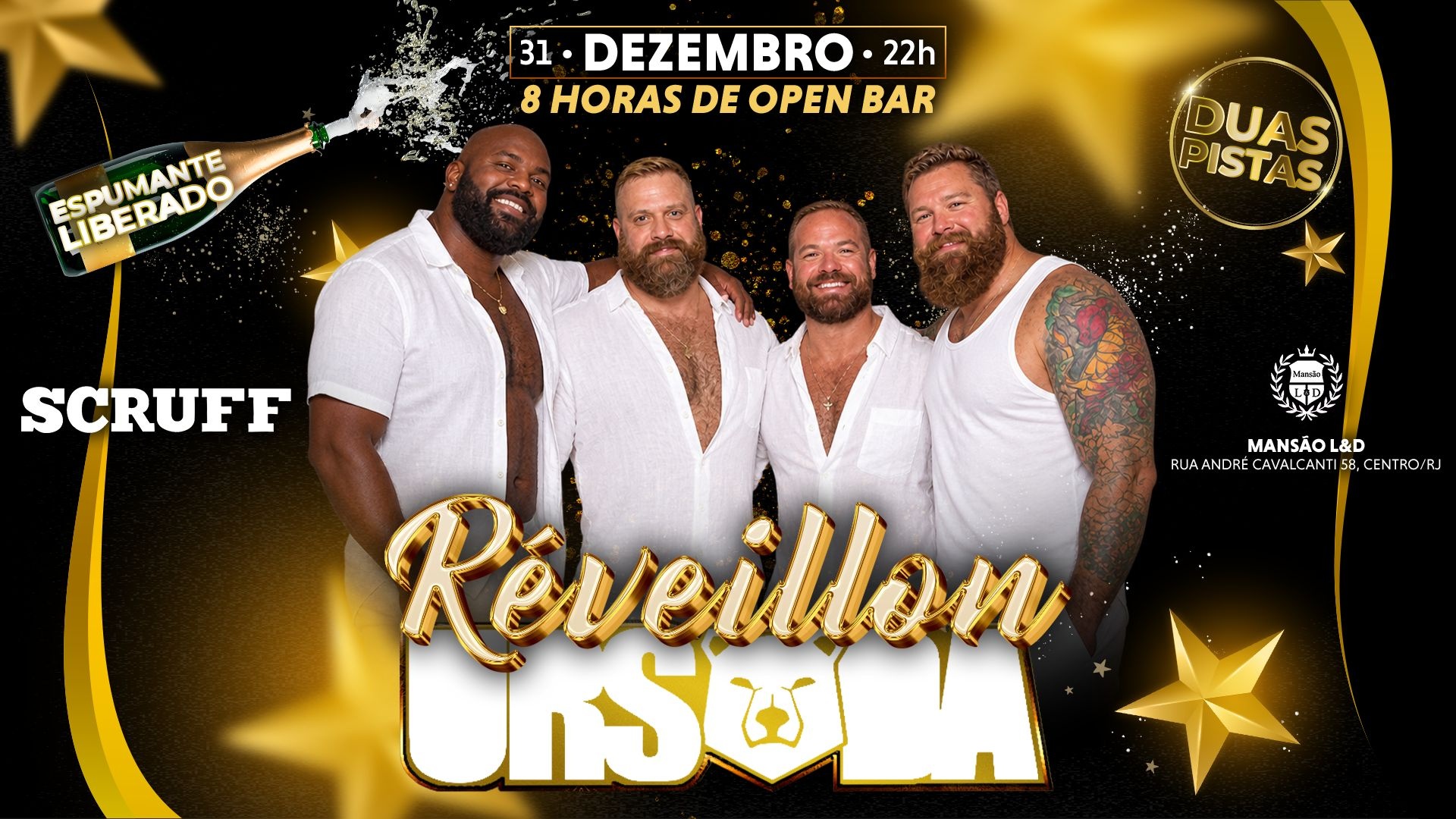 Flyer: URSADA RÉVEILLON | ESPUMANTE LIBERADO (31/12) 8 HORAS DE OPEN BAR