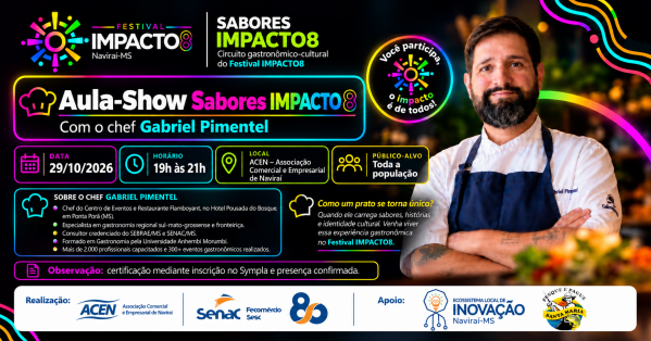 Imagem do evento Aula-Show: Sabores Impacto