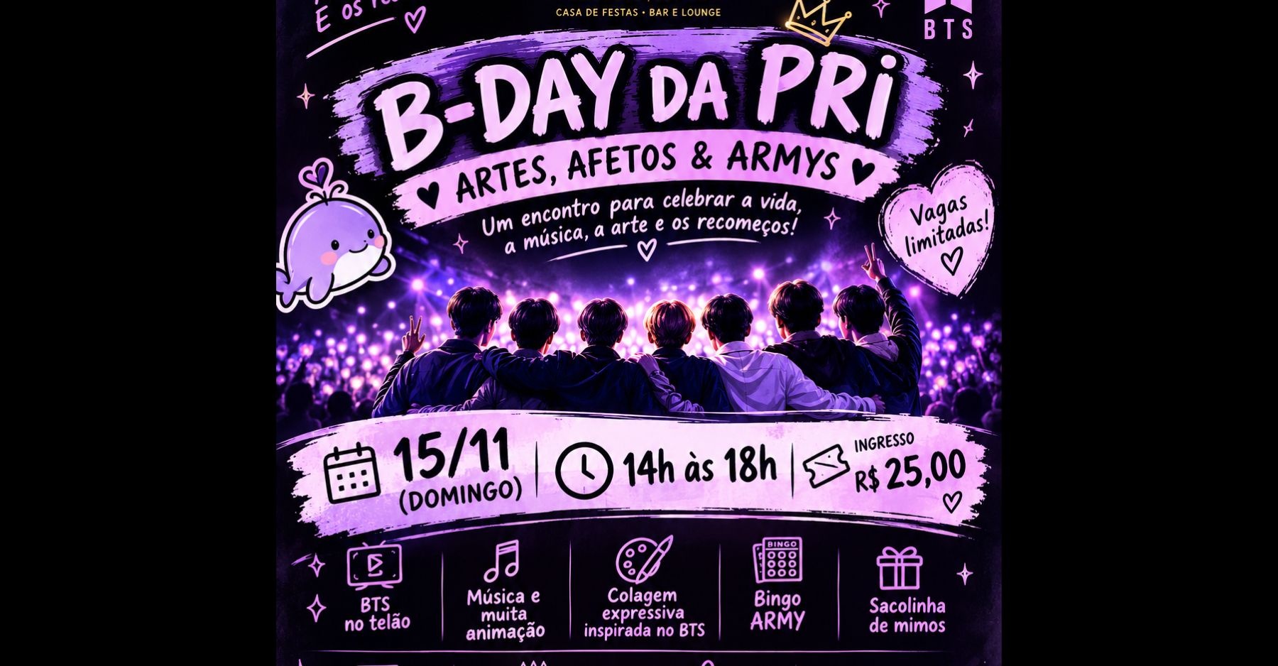 B-Day da Pri: Artes, Afetos e Armys - São Paulo, SP