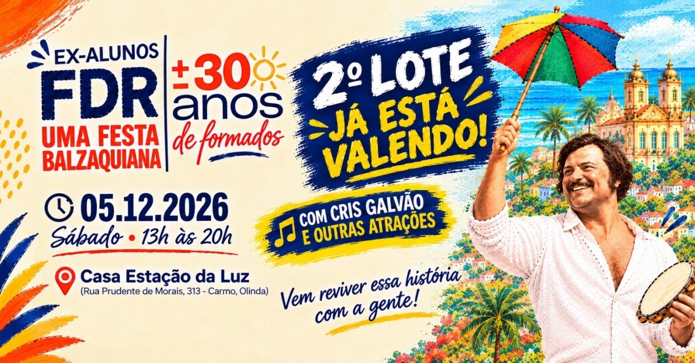 Imagem da fonte — EX-ALUNOS FDR (+ OU -) 30 ANOS DE FORMATURA - UMA FESTA BALZAQUIANA