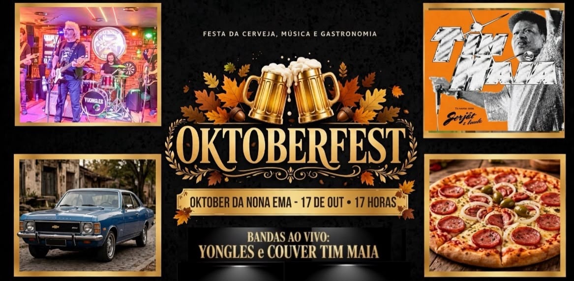 OKTOBER da Nonna //4ª EDIÇÃO 2026// (RUA FECHADA) com shows ao vivo Youngles e Tim Maia COVER