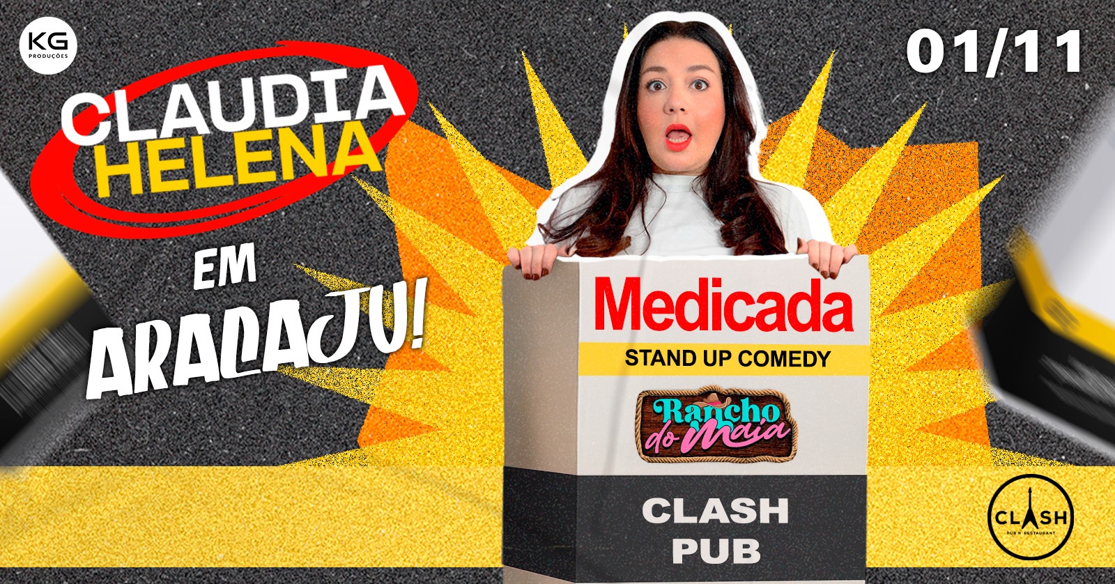 Imagem da fonte — CLAUDIA HELENA em MEDICADA - Show de Comédia em ARACAJU!