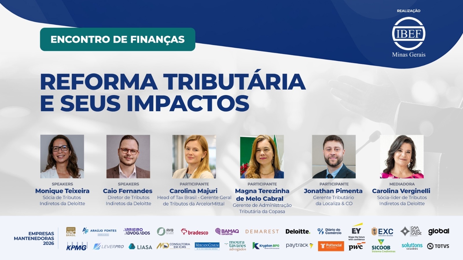 Imagem da fonte — ENCONTRO DE FINANÇAS - Reforma Tributária e seus impactos