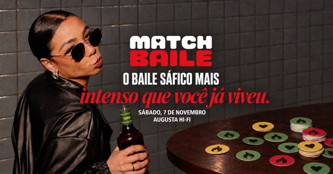 Imagem da fonte — Match Baile | Um Novo Baile Sáfico Para Você Dar Match | 07/11 no Augusta HiFi