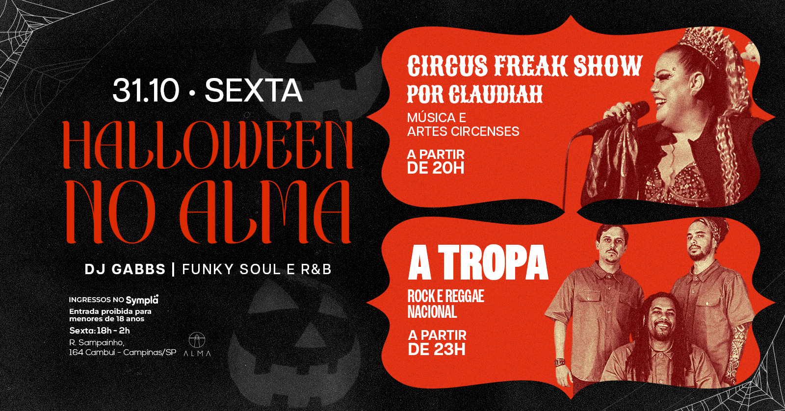 HALLOWEEN NO ALMA CAMPINAS | 31.10 - Campinas, SP