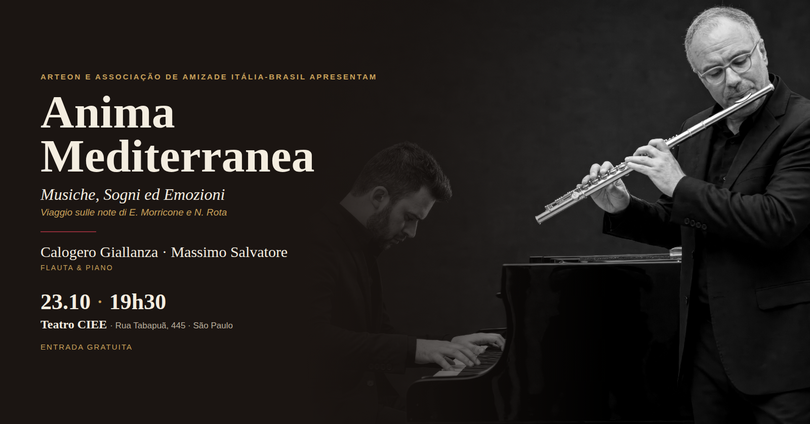 Imagem da fonte — Anima Mediterranea Calogero Giallanza & Massimo Salvatore | Teatro CIEE