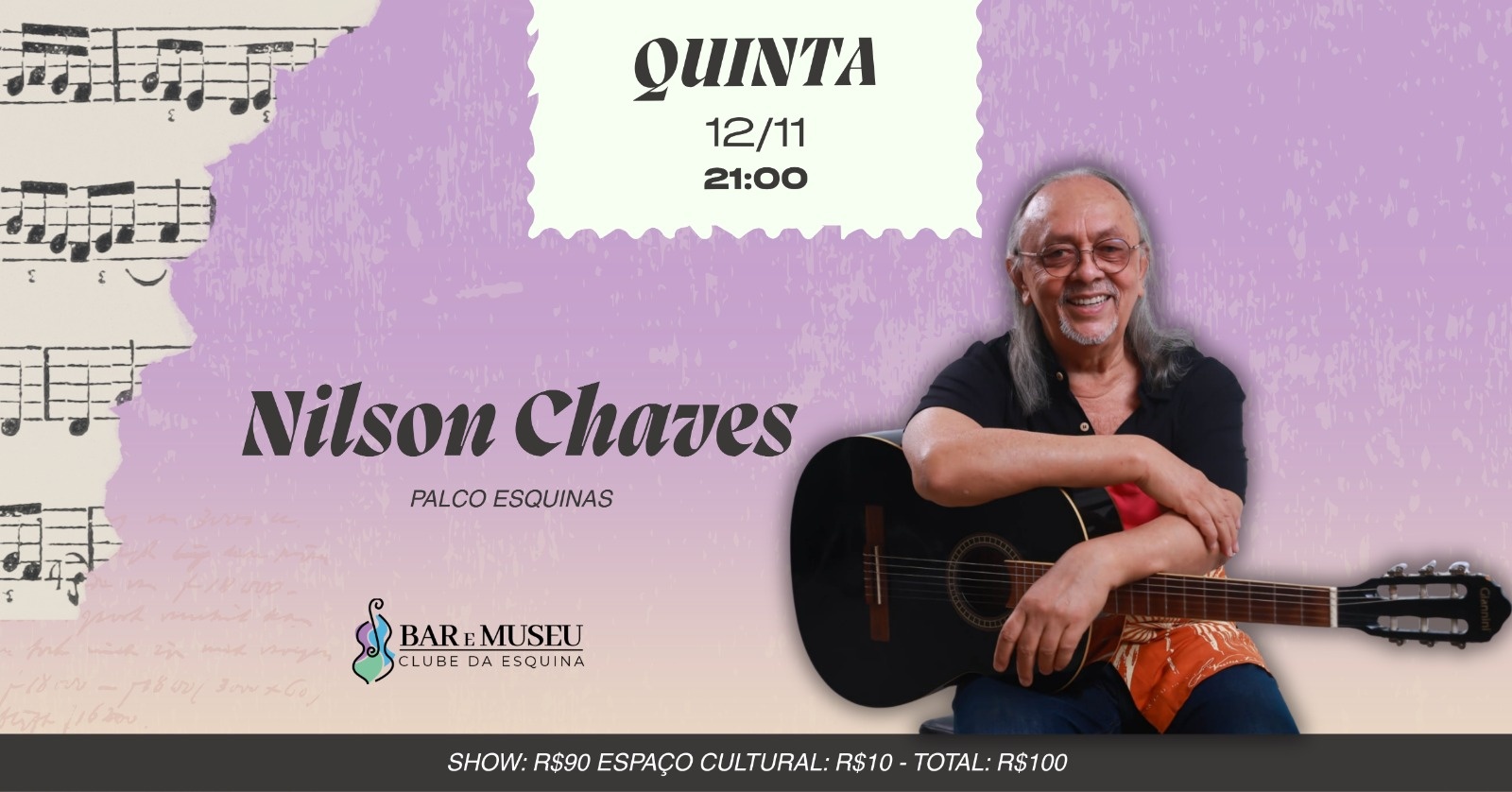 Imagen de la fuente — SHOW DE NILSON CHAVES - CLUBE DA ESQUINA