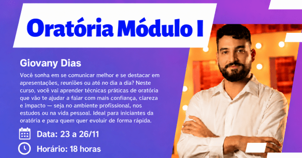Imagem do evento Curso Oratória Módulo I
