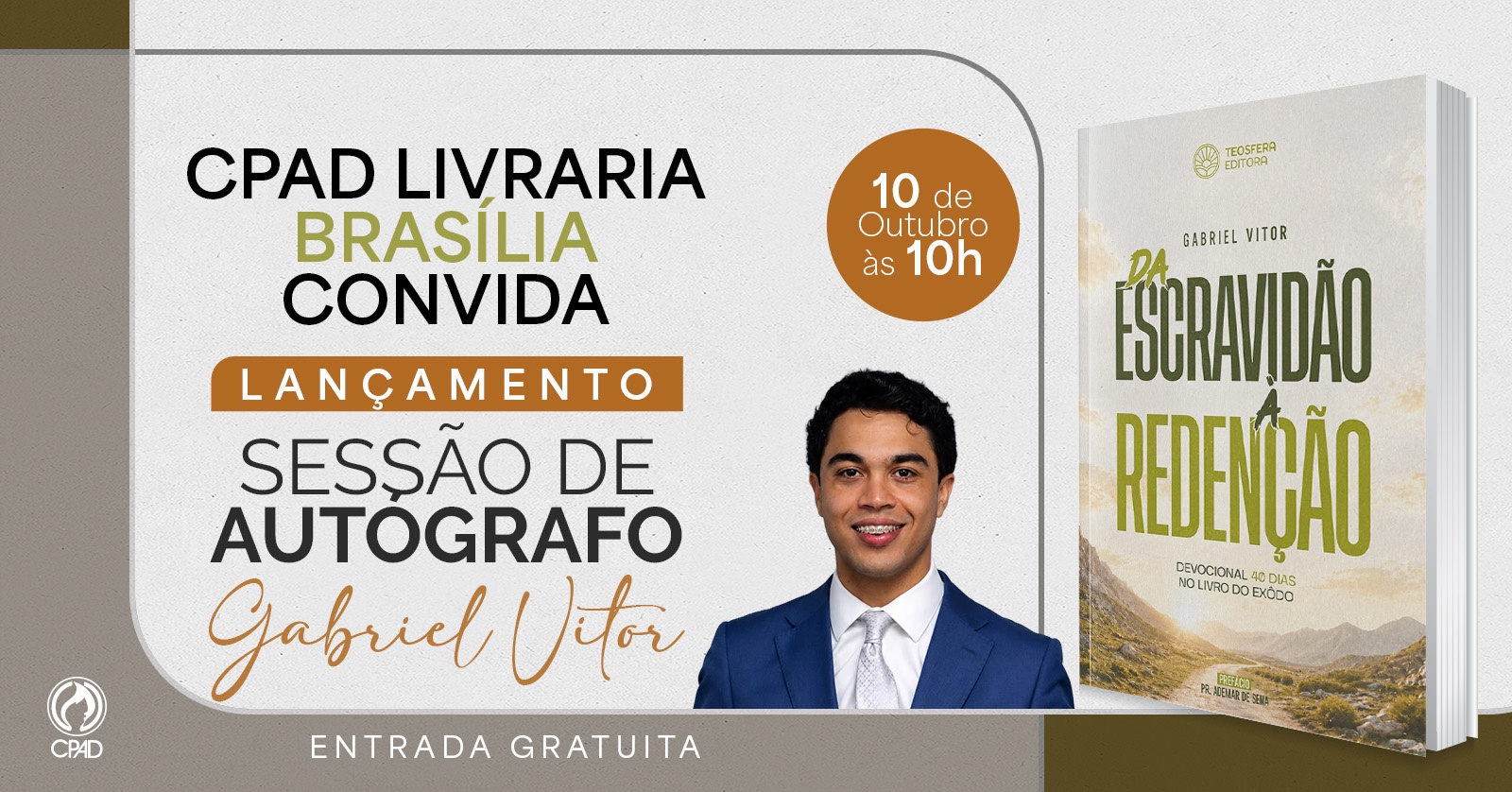 Imagem da fonte — LIVRARIA CPAD BRASÍLIA CONVIDA - LANÇAMENTO E SESSÃO DE AUTÓGRAFOS