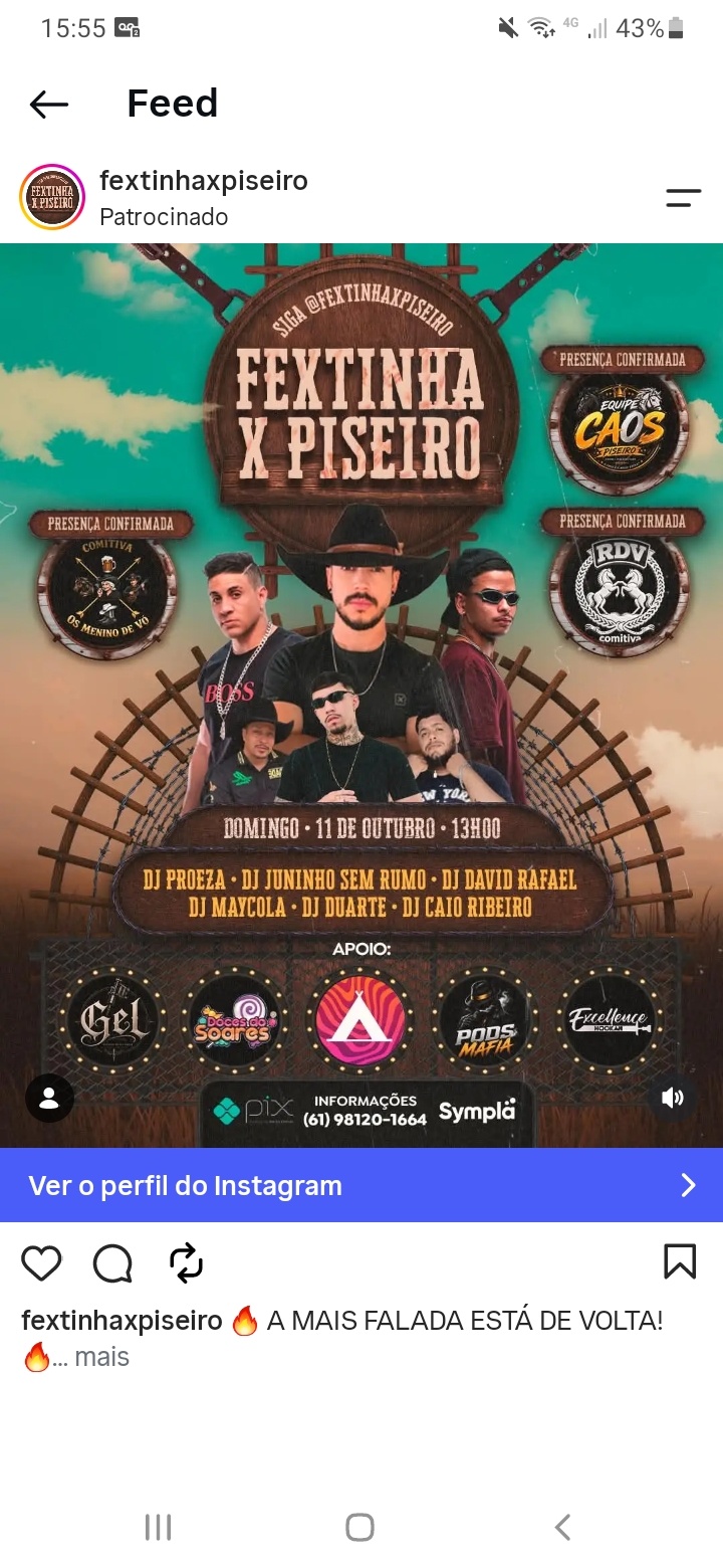 Imagem da fonte — Fextinha x piseiro