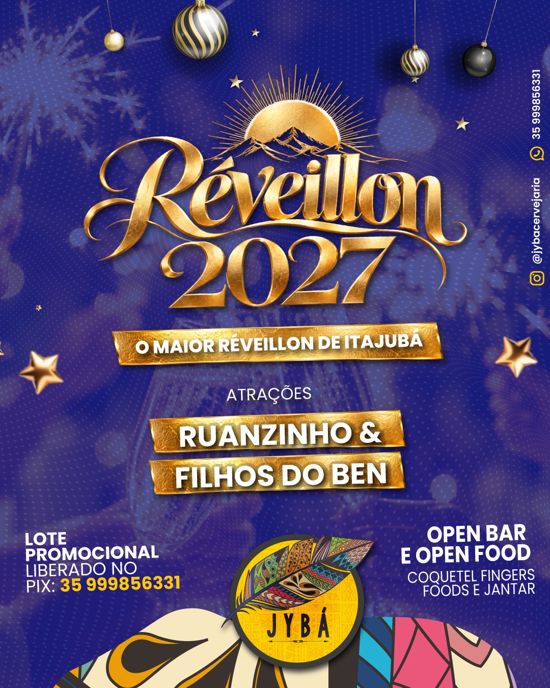 REVEILLÓN 2026-2027 NO JYBÁ BEERGARDEN - Itajubá, MG