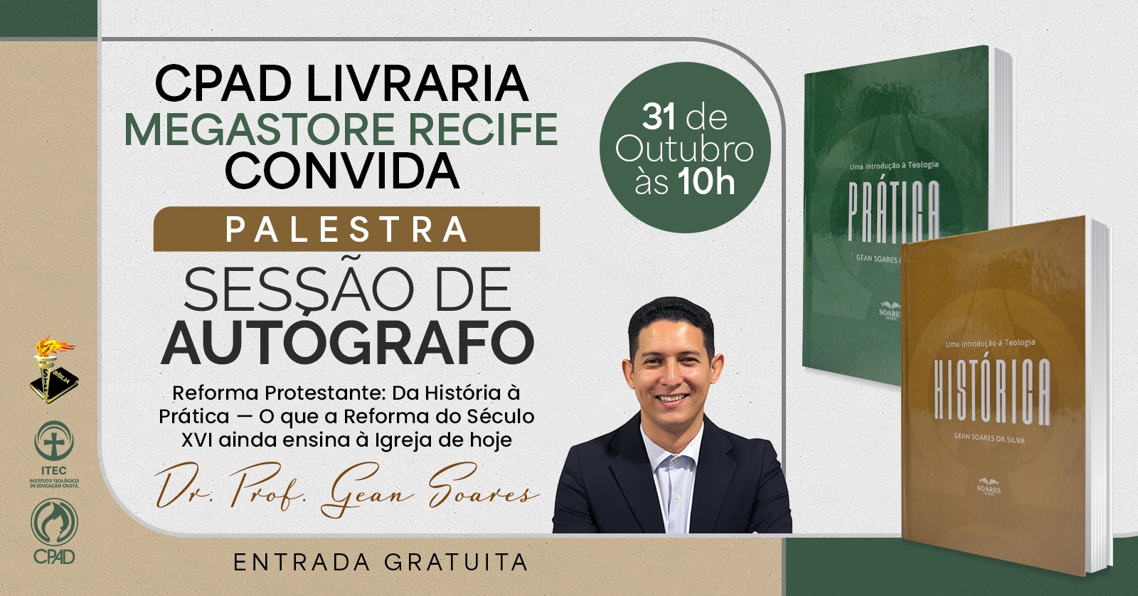 Imagem da fonte — LIVRARIA CPAD MEGASTORE RECIFE CONVIDA PALESTRA DE LANÇAMENTO COM SESSÃO DE AUTÓGRAFO.