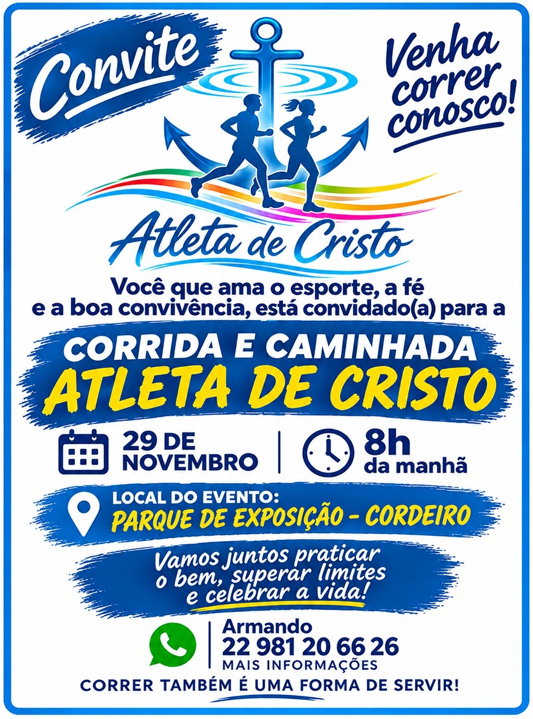 CORRIDA E CAMINHADA ATLETA DE CRISTO