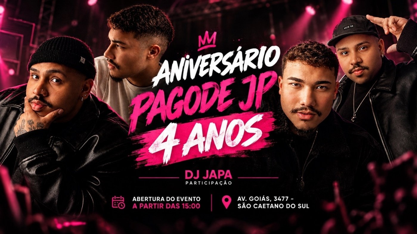Imagem publicada pela fonte para Pagode JP 4 anos