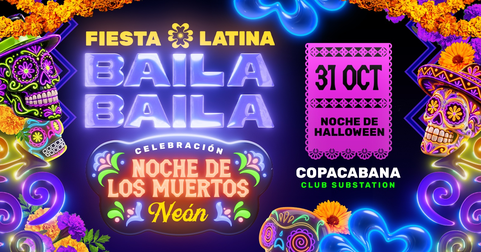 Source image — Fiesta Latina Baila Baila |Halloween de Muertos | Copacabana | 31 octubre