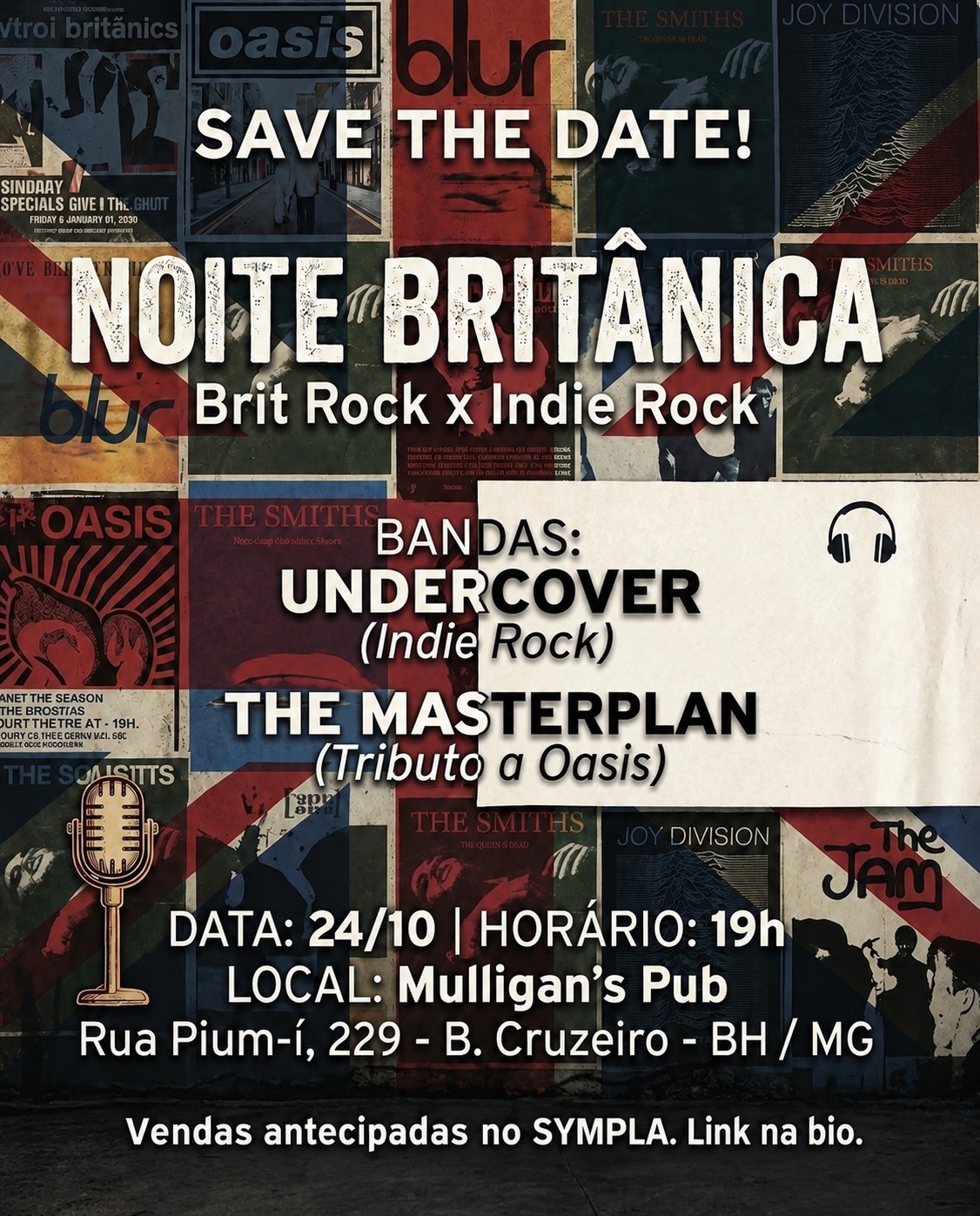 Imagem da fonte — Noite Britânica no Mulligan's Pub - Brit Rock x Indie Rock