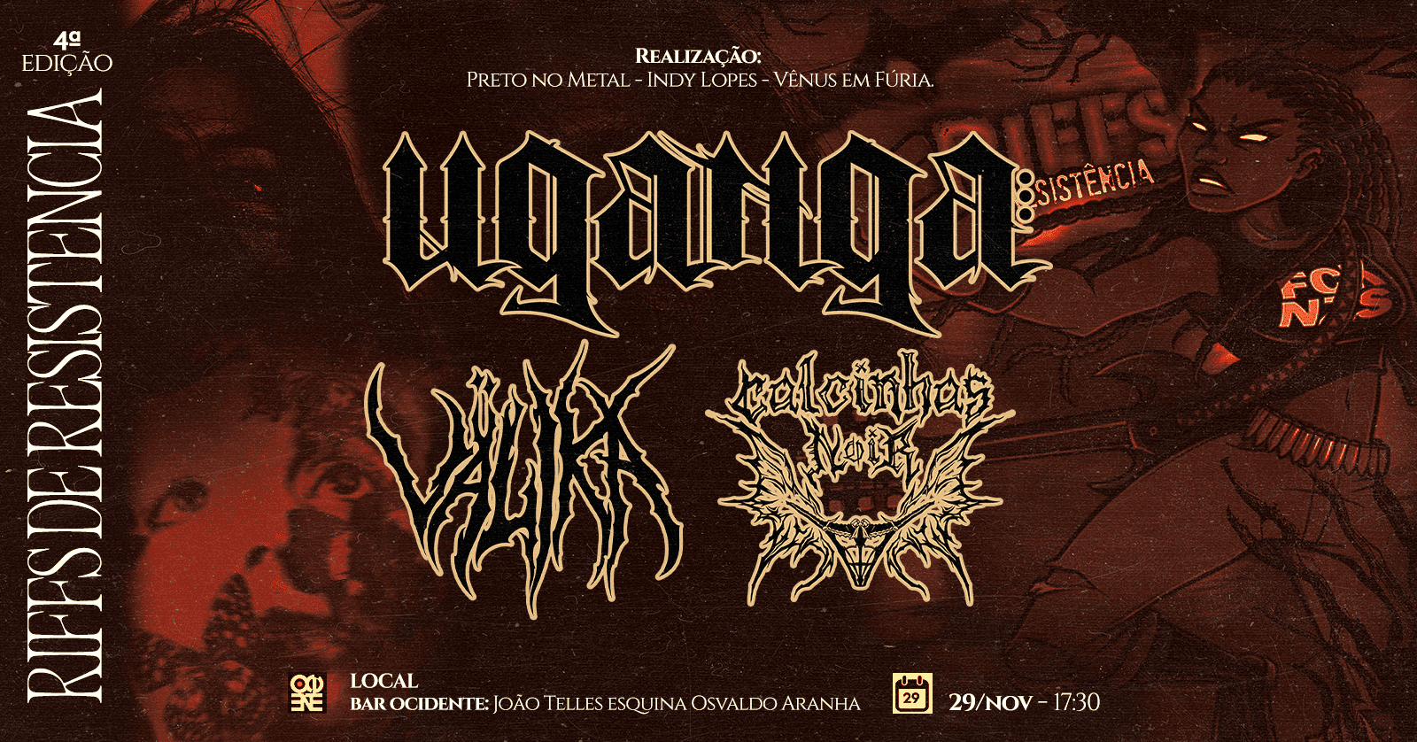 Imagem da fonte — Riffs de Resistência 4º Edição - Uganga, Välika e Calcinhas Noir