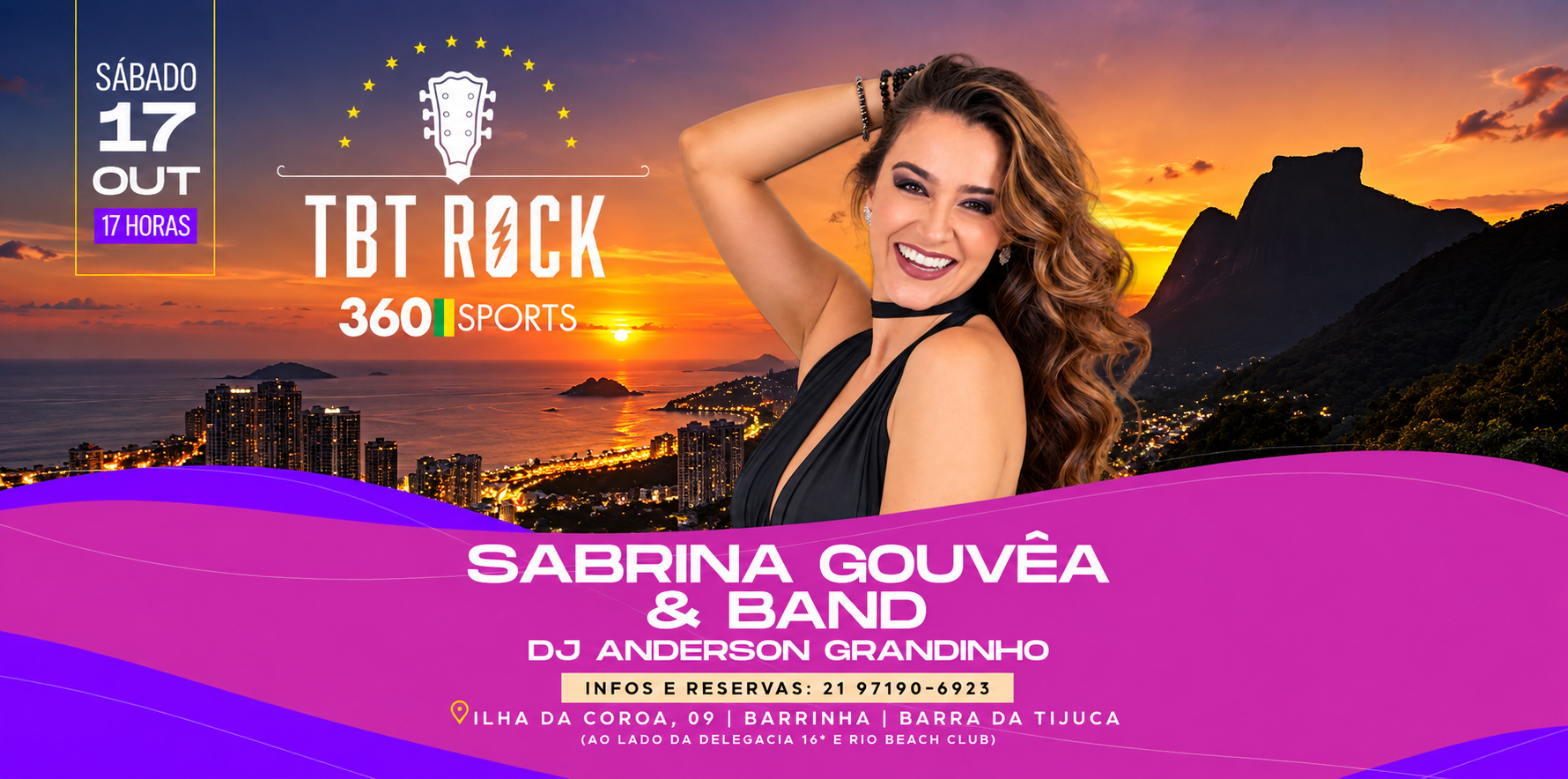 TBT ROCK BAR 360 SPORTS | SABRINA GOUVÊA E BANDA | DJ GRANDINHO | BARRA DA TIJUCA - Rio de Janeiro, RJ